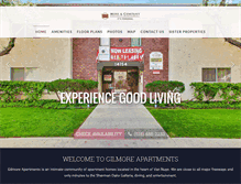 Tablet Screenshot of gilmoreapts.com